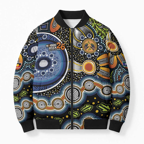 NAIDOC Deadly 50 Years Bomber Puffer Jacket Aboriginal and Torres Strait Islander