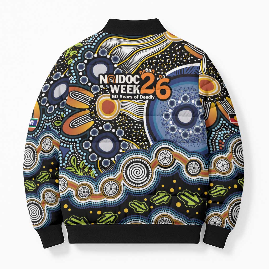 NAIDOC Deadly 50 Years Bomber Puffer Jacket Aboriginal and Torres Strait Islander