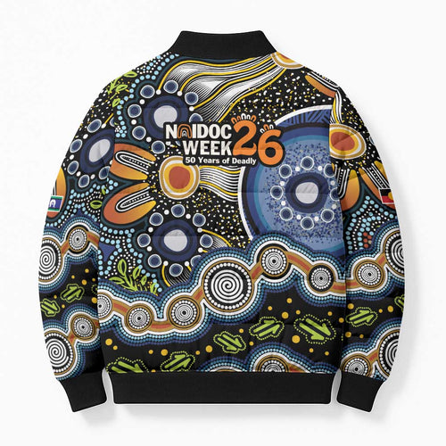 NAIDOC Deadly 50 Years Bomber Puffer Jacket Aboriginal and Torres Strait Islander