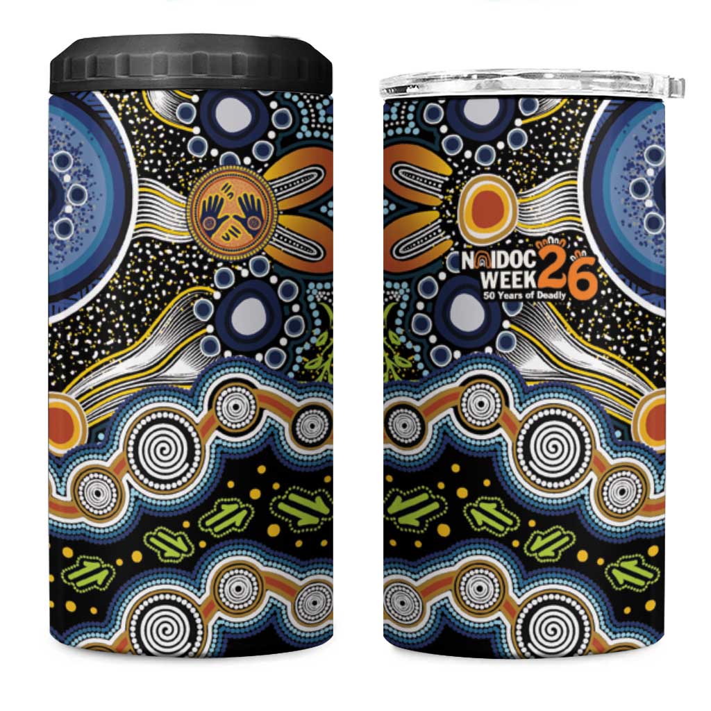 NAIDOC Deadly 50 Years 4 in 1 Can Cooler Tumbler Aboriginal and Torres Strait Islander