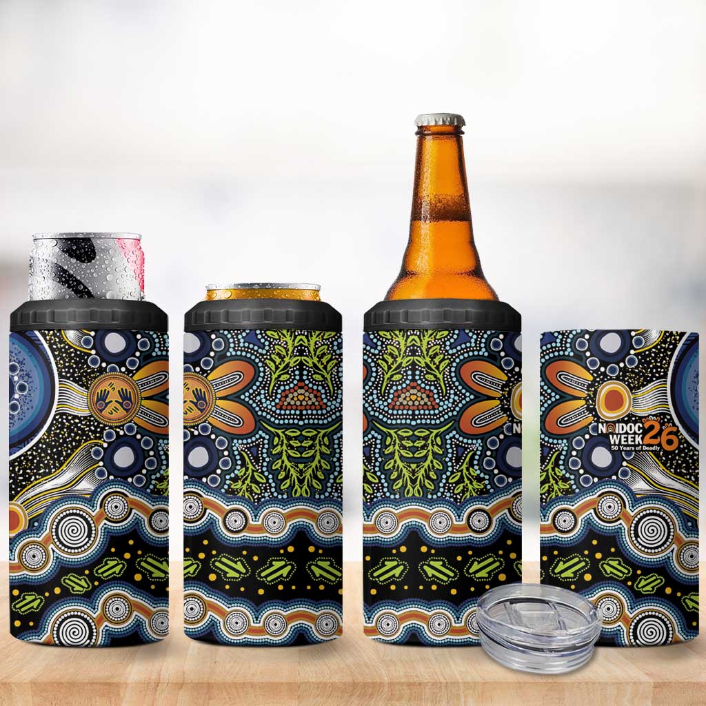NAIDOC Deadly 50 Years 4 in 1 Can Cooler Tumbler Aboriginal and Torres Strait Islander