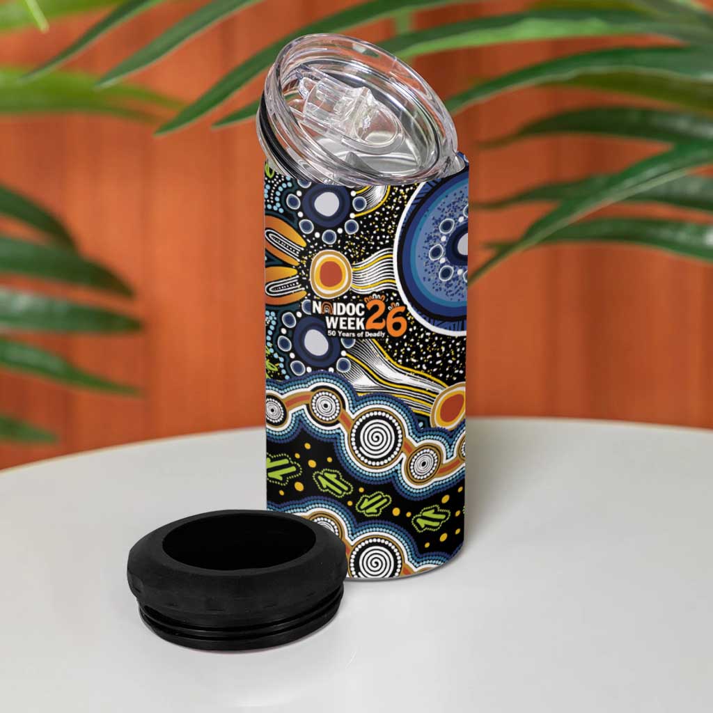 NAIDOC Deadly 50 Years 4 in 1 Can Cooler Tumbler Aboriginal and Torres Strait Islander
