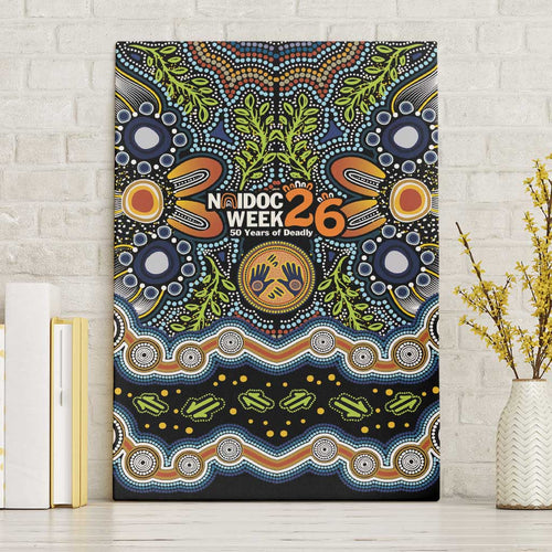 NAIDOC Deadly 50 Years Canvas Wall Art Aboriginal and Torres Strait Islander