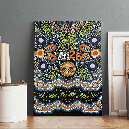 NAIDOC Deadly 50 Years Canvas Wall Art Aboriginal and Torres Strait Islander