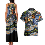 NAIDOC Deadly 50 Years Couples Matching Tank Maxi Dress and Hawaiian Shirt Aboriginal and Torres Strait Islander