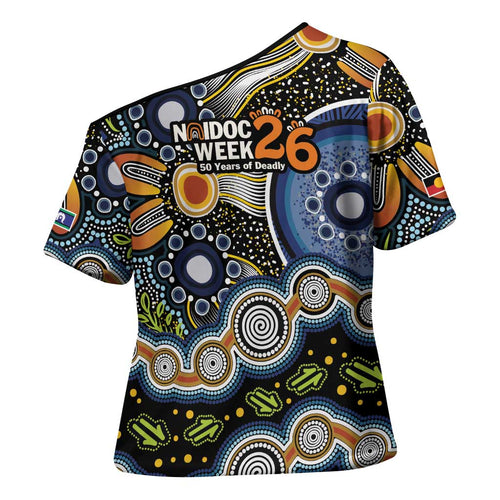 NAIDOC Deadly 50 Years Cross Shoulder Shirt Aboriginal and Torres Strait Islander