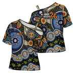 NAIDOC Deadly 50 Years Cross Shoulder Shirt Aboriginal and Torres Strait Islander