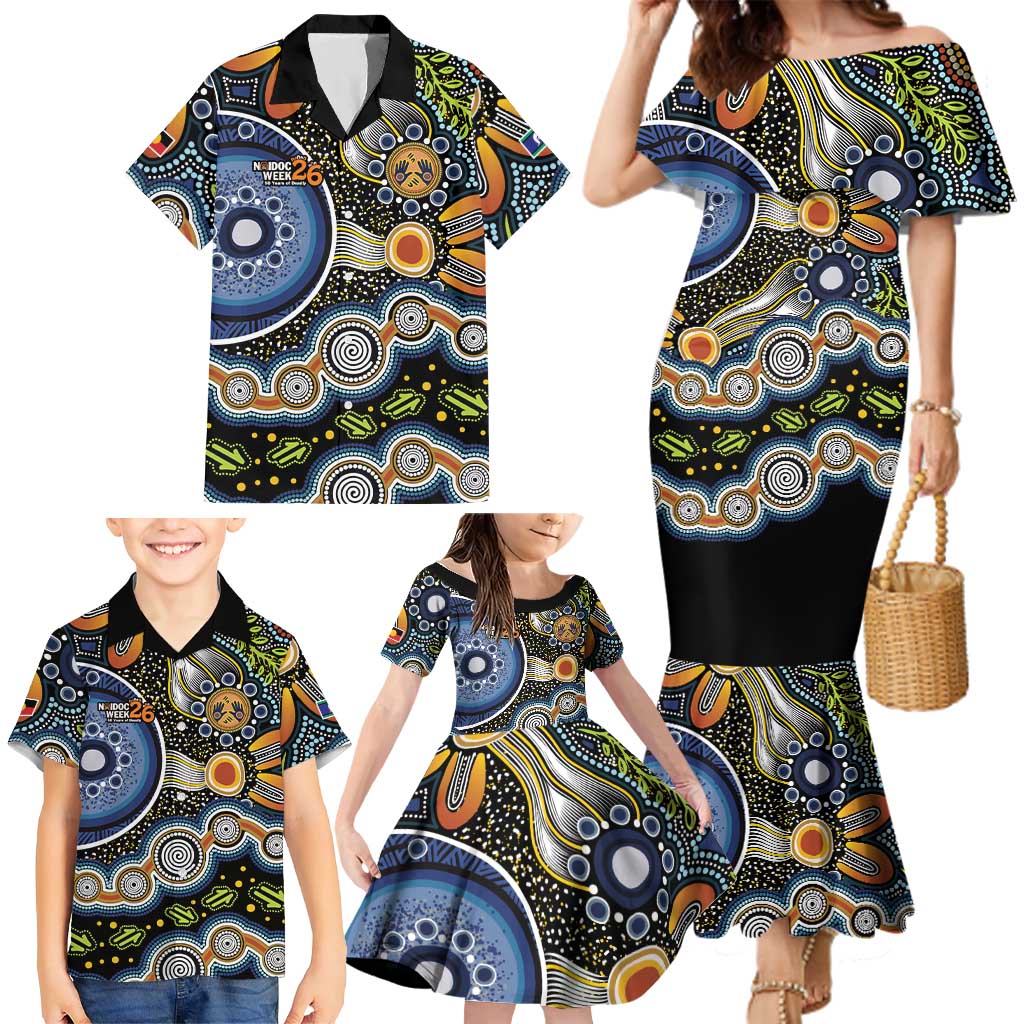 NAIDOC Deadly 50 Years Family Matching Mermaid Dress and Hawaiian Shirt Aboriginal and Torres Strait Islander