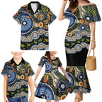 NAIDOC Deadly 50 Years Family Matching Mermaid Dress and Hawaiian Shirt Aboriginal and Torres Strait Islander