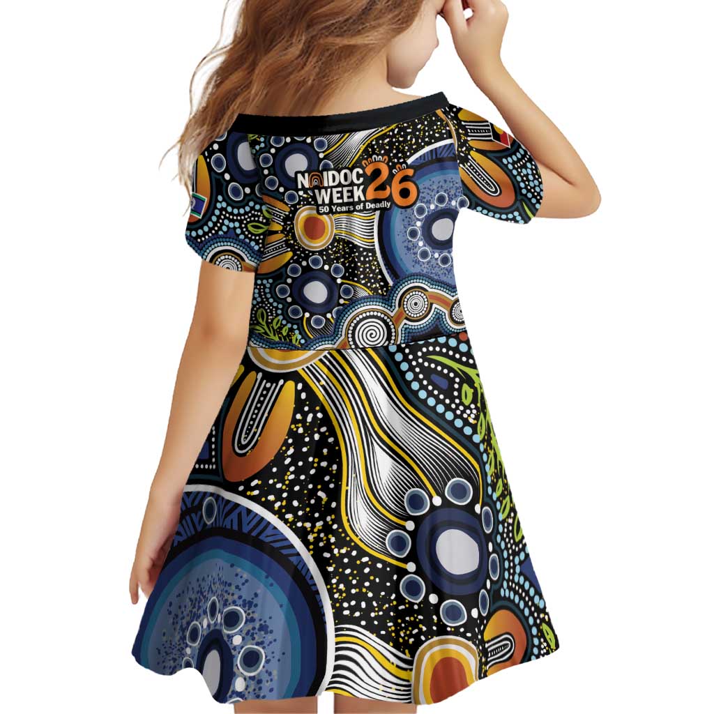NAIDOC Deadly 50 Years Family Matching Off Shoulder Short Dress and Hawaiian Shirt Aboriginal and Torres Strait Islander