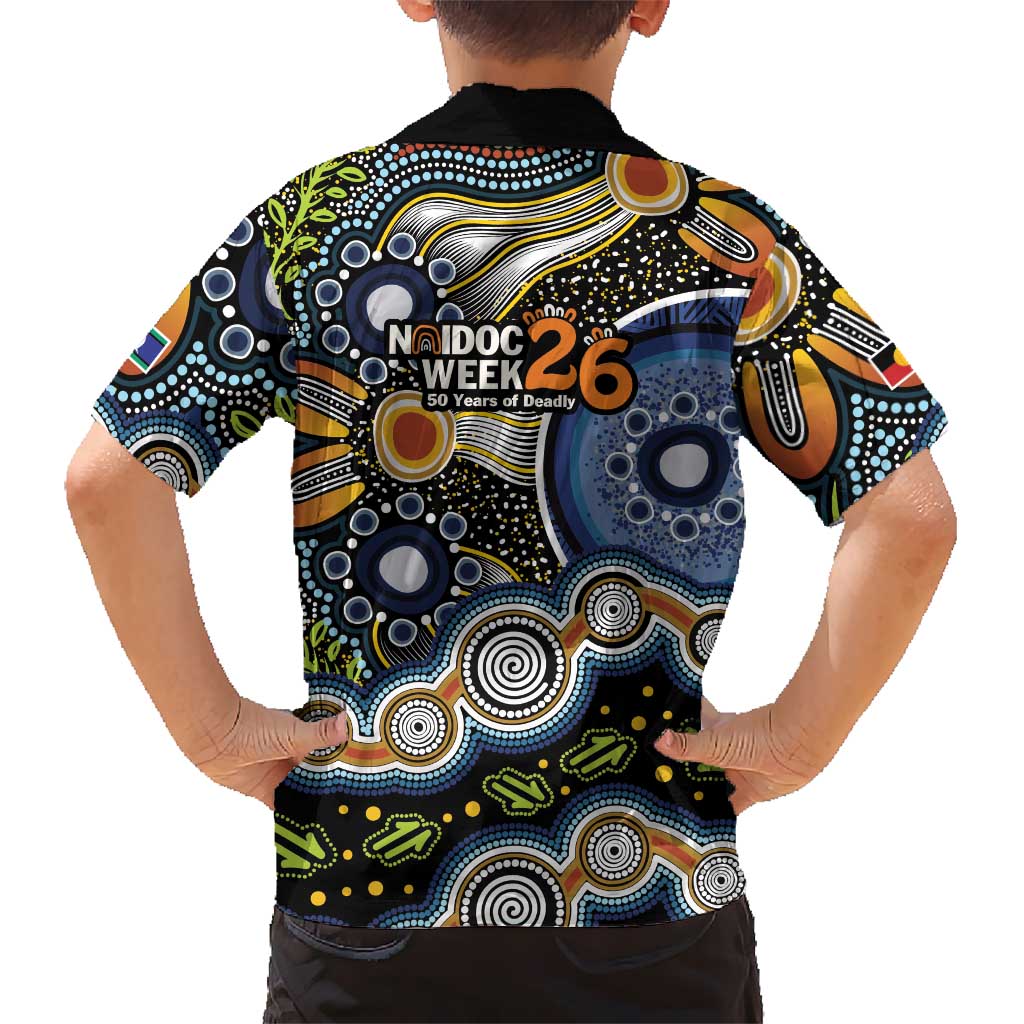 NAIDOC Deadly 50 Years Family Matching Puletasi and Hawaiian Shirt Aboriginal and Torres Strait Islander