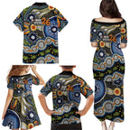 NAIDOC Deadly 50 Years Family Matching Puletasi and Hawaiian Shirt Aboriginal and Torres Strait Islander