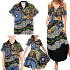 NAIDOC Deadly 50 Years Family Matching Summer Maxi Dress and Hawaiian Shirt Aboriginal and Torres Strait Islander