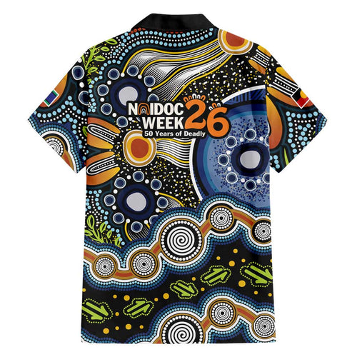 NAIDOC Deadly 50 Years Family Matching Summer Maxi Dress and Hawaiian Shirt Aboriginal and Torres Strait Islander