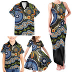 NAIDOC Deadly 50 Years Family Matching Tank Maxi Dress and Hawaiian Shirt Aboriginal and Torres Strait Islander