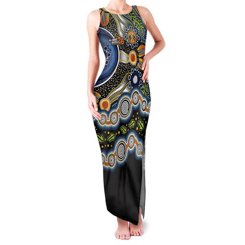 NAIDOC Deadly 50 Years Family Matching Tank Maxi Dress and Hawaiian Shirt Aboriginal and Torres Strait Islander