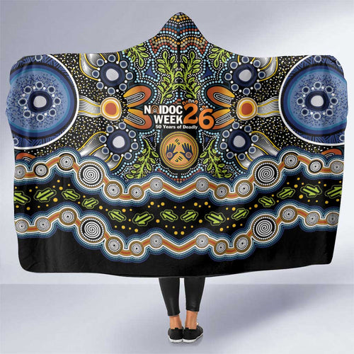 NAIDOC Deadly 50 Years Hooded Blanket Aboriginal and Torres Strait Islander