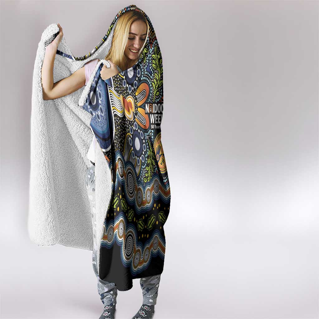 NAIDOC Deadly 50 Years Hooded Blanket Aboriginal and Torres Strait Islander