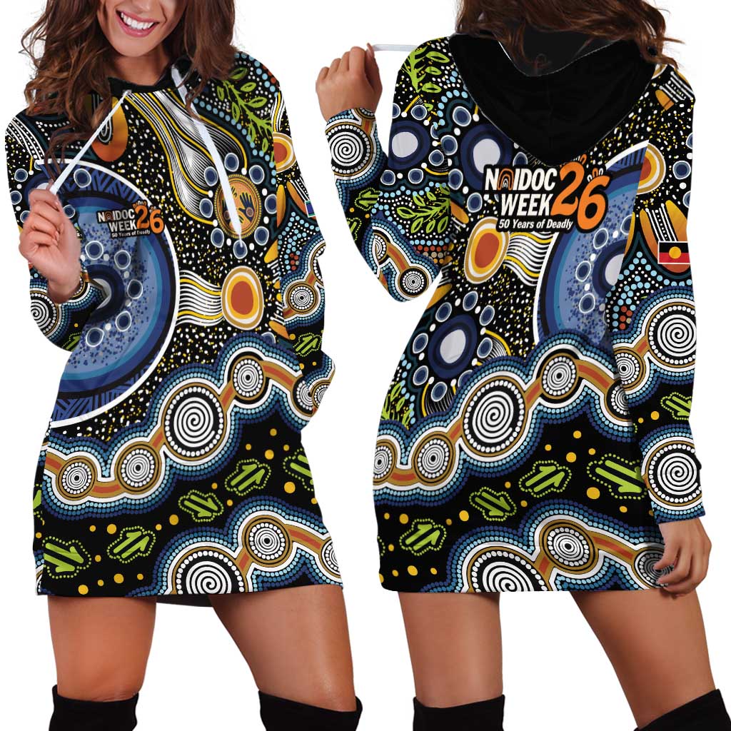 NAIDOC Deadly 50 Years Hoodie Dress Aboriginal and Torres Strait Islander