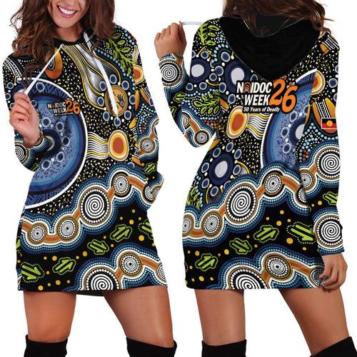 NAIDOC Deadly 50 Years Hoodie Dress Aboriginal and Torres Strait Islander