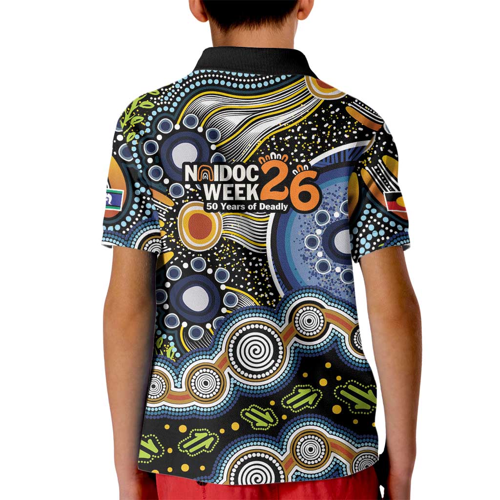 NAIDOC Deadly 50 Years Kid Polo Shirt Aboriginal and Torres Strait Islander