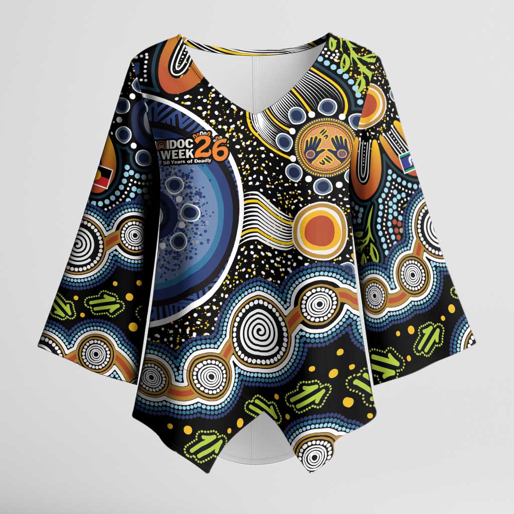 NAIDOC Deadly 50 Years Kimono Sleeve Blouse Aboriginal and Torres Strait Islander