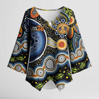NAIDOC Deadly 50 Years Kimono Sleeve Blouse Aboriginal and Torres Strait Islander