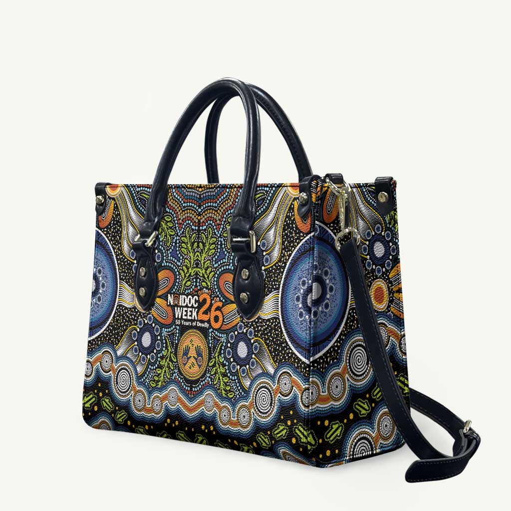 NAIDOC Deadly 50 Years Leather Bag Aboriginal and Torres Strait Islander