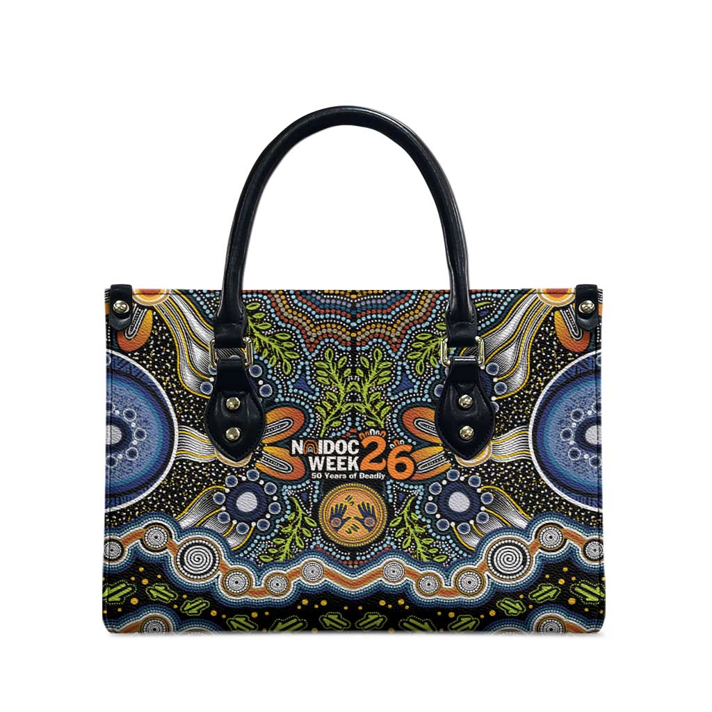 NAIDOC Deadly 50 Years Leather Bag Aboriginal and Torres Strait Islander