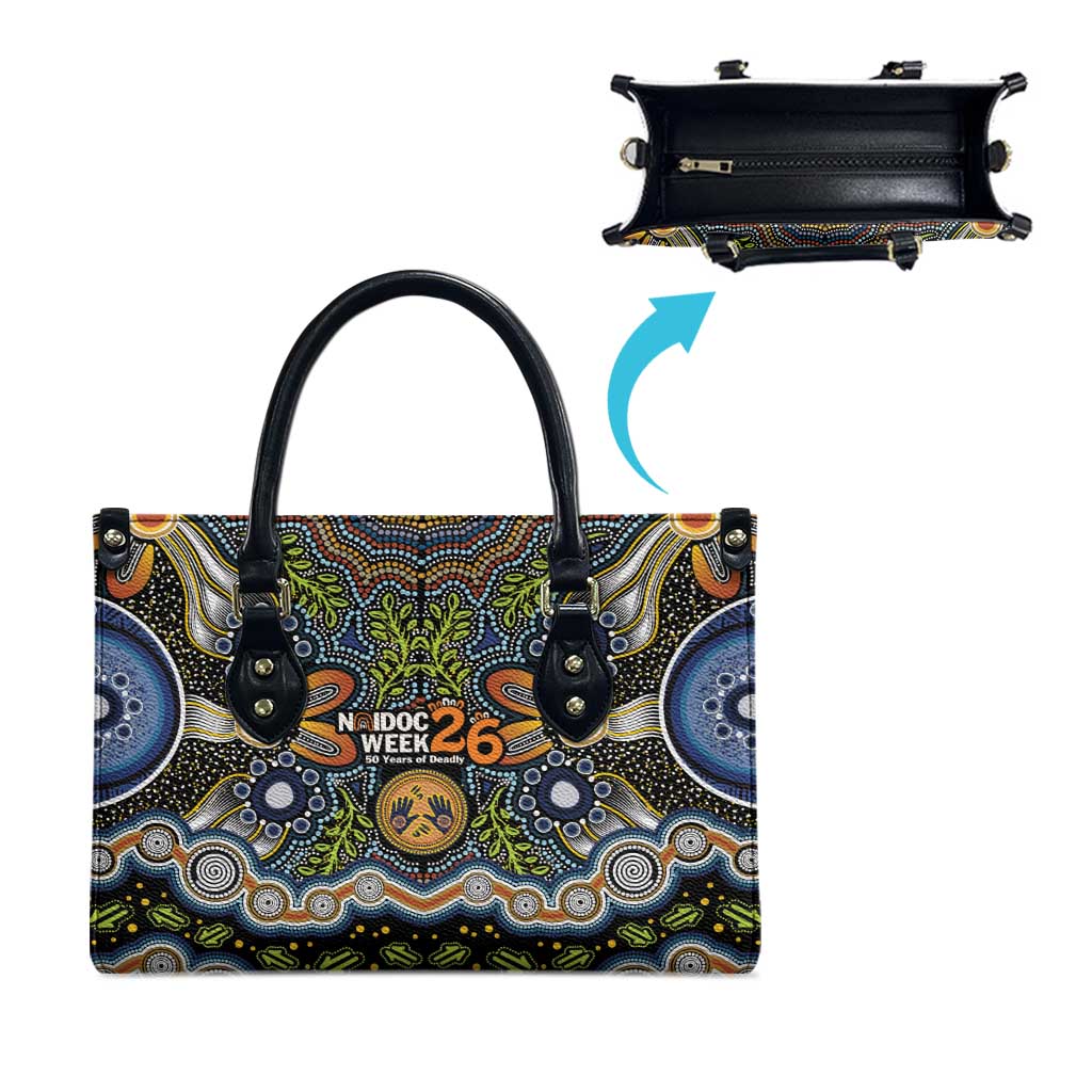 NAIDOC Deadly 50 Years Leather Bag Aboriginal and Torres Strait Islander
