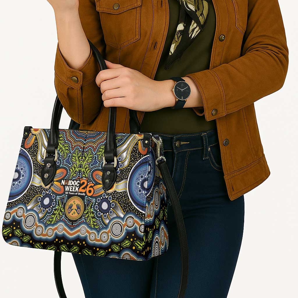 NAIDOC Deadly 50 Years Leather Bag Aboriginal and Torres Strait Islander