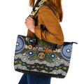 NAIDOC Deadly 50 Years Leather Tote Bag Aboriginal and Torres Strait Islander