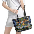 NAIDOC Deadly 50 Years Leather Tote Bag Aboriginal and Torres Strait Islander