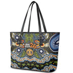 NAIDOC Deadly 50 Years Leather Tote Bag Aboriginal and Torres Strait Islander