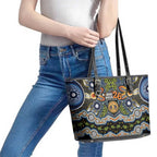 NAIDOC Deadly 50 Years Leather Tote Bag Aboriginal and Torres Strait Islander