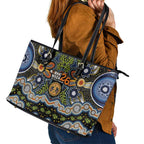 NAIDOC Deadly 50 Years Leather Tote Bag Aboriginal and Torres Strait Islander