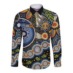 NAIDOC Deadly 50 Years Long Sleeve Button Shirt Aboriginal and Torres Strait Islander