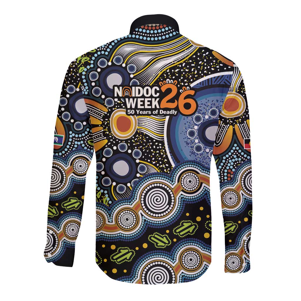 NAIDOC Deadly 50 Years Long Sleeve Button Shirt Aboriginal and Torres Strait Islander