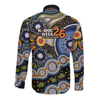 NAIDOC Deadly 50 Years Long Sleeve Button Shirt Aboriginal and Torres Strait Islander