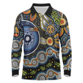 NAIDOC Deadly 50 Years Long Sleeve Polo Shirt Aboriginal and Torres Strait Islander