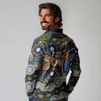 NAIDOC Deadly 50 Years Long Sleeve Polo Shirt Aboriginal and Torres Strait Islander
