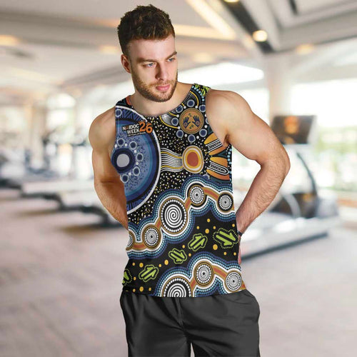NAIDOC Deadly 50 Years Men Tank Top Aboriginal and Torres Strait Islander