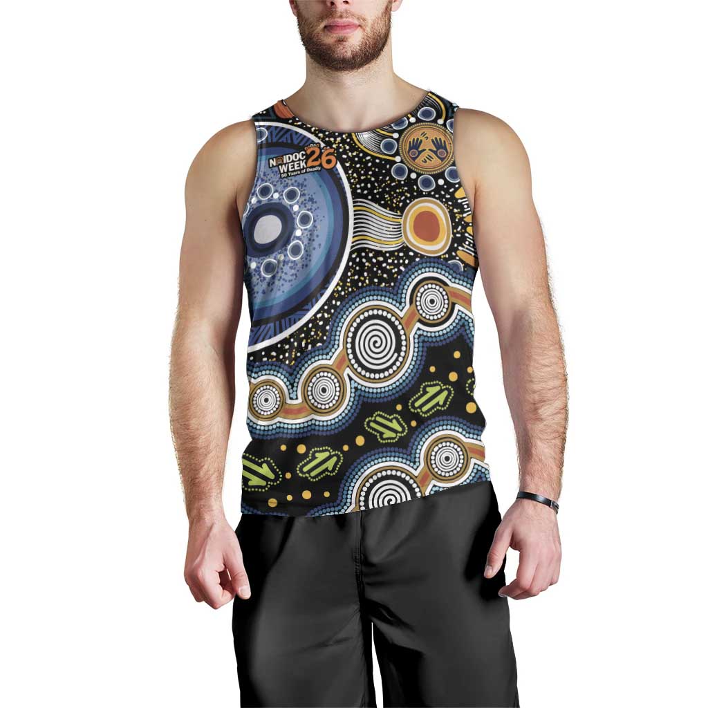 NAIDOC Deadly 50 Years Men Tank Top Aboriginal and Torres Strait Islander