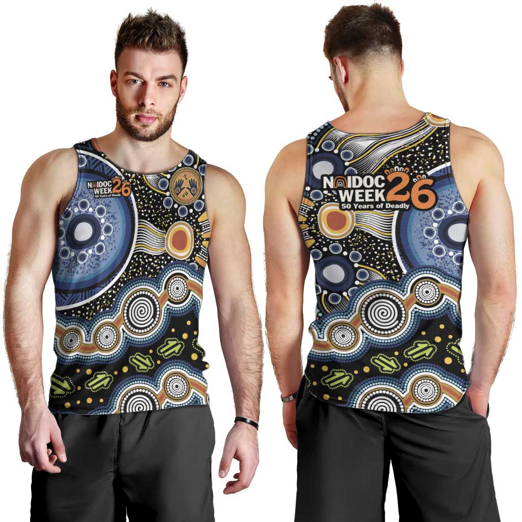 NAIDOC Deadly 50 Years Men Tank Top Aboriginal and Torres Strait Islander