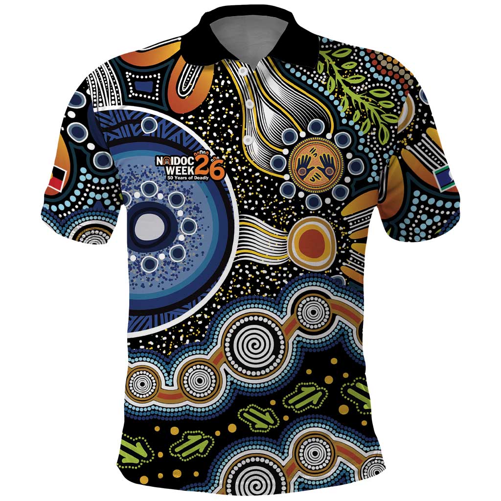 NAIDOC Deadly 50 Years Polo Shirt Aboriginal and Torres Strait Islander