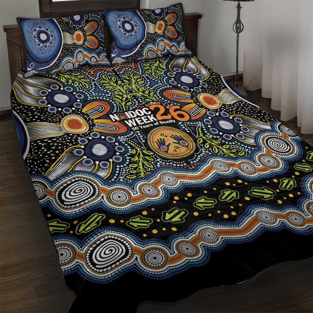 NAIDOC Deadly 50 Years Quilt Bed Set Aboriginal and Torres Strait Islander