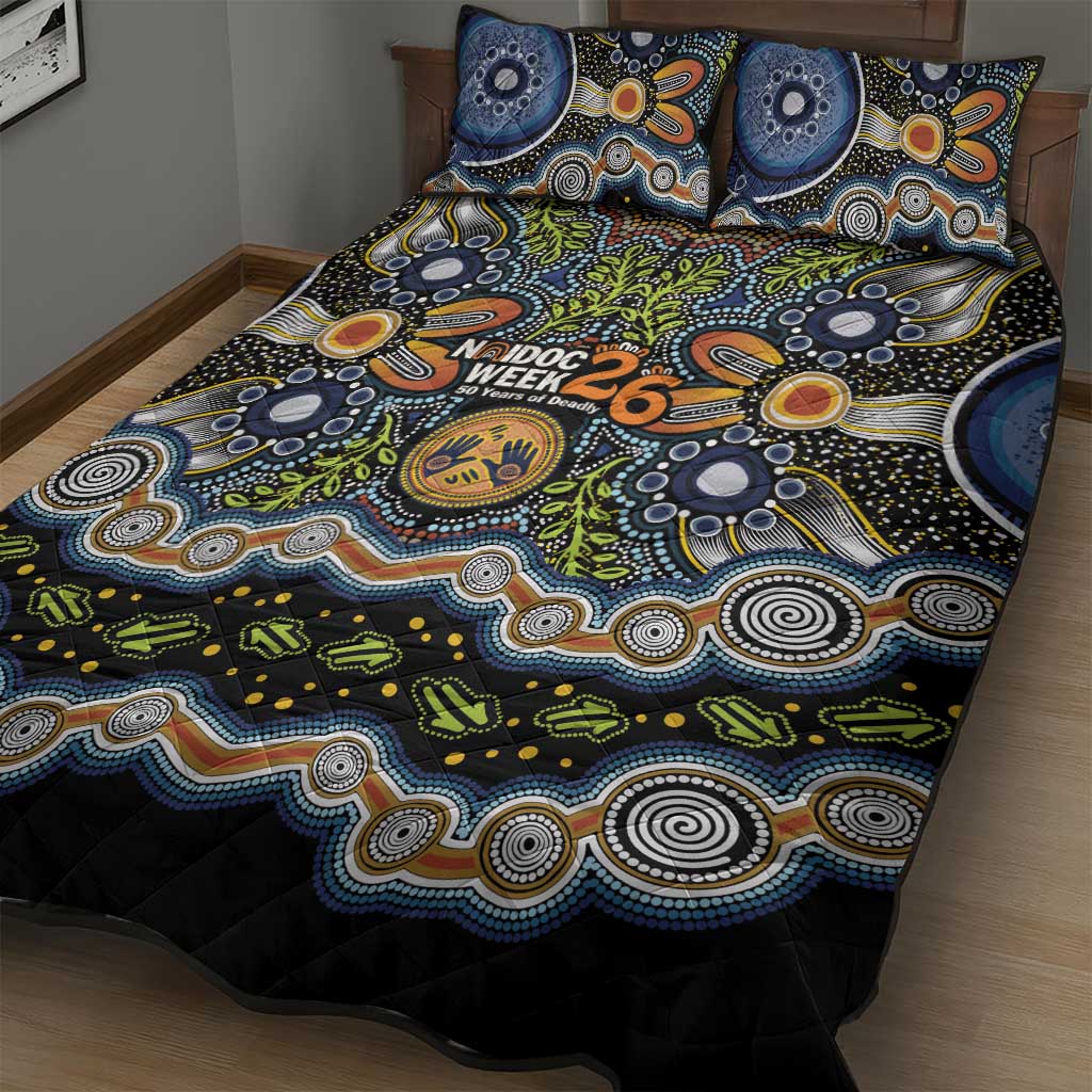 NAIDOC Deadly 50 Years Quilt Bed Set Aboriginal and Torres Strait Islander
