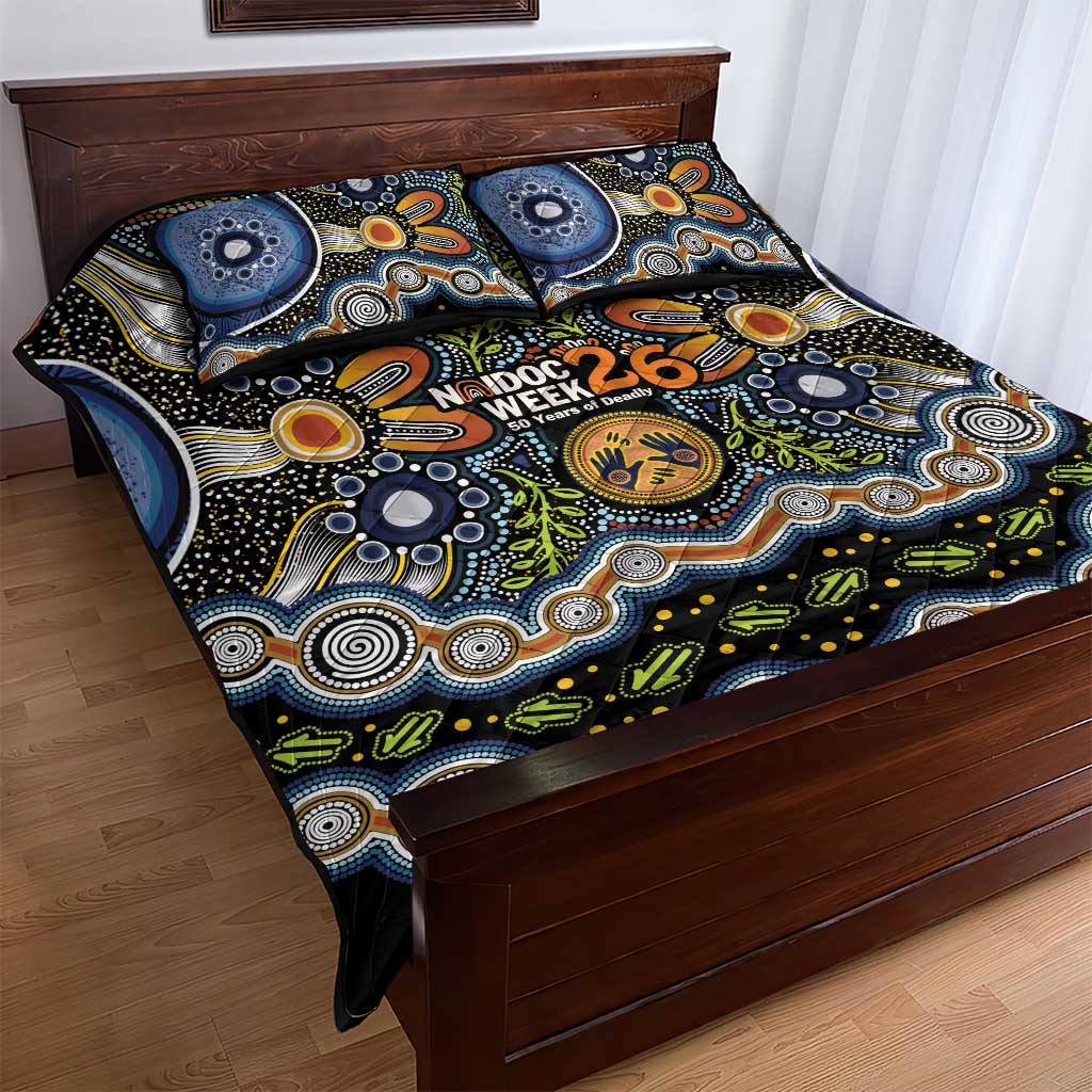 NAIDOC Deadly 50 Years Quilt Bed Set Aboriginal and Torres Strait Islander