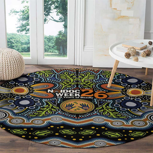 NAIDOC Deadly 50 Years Round Carpet Aboriginal and Torres Strait Islander