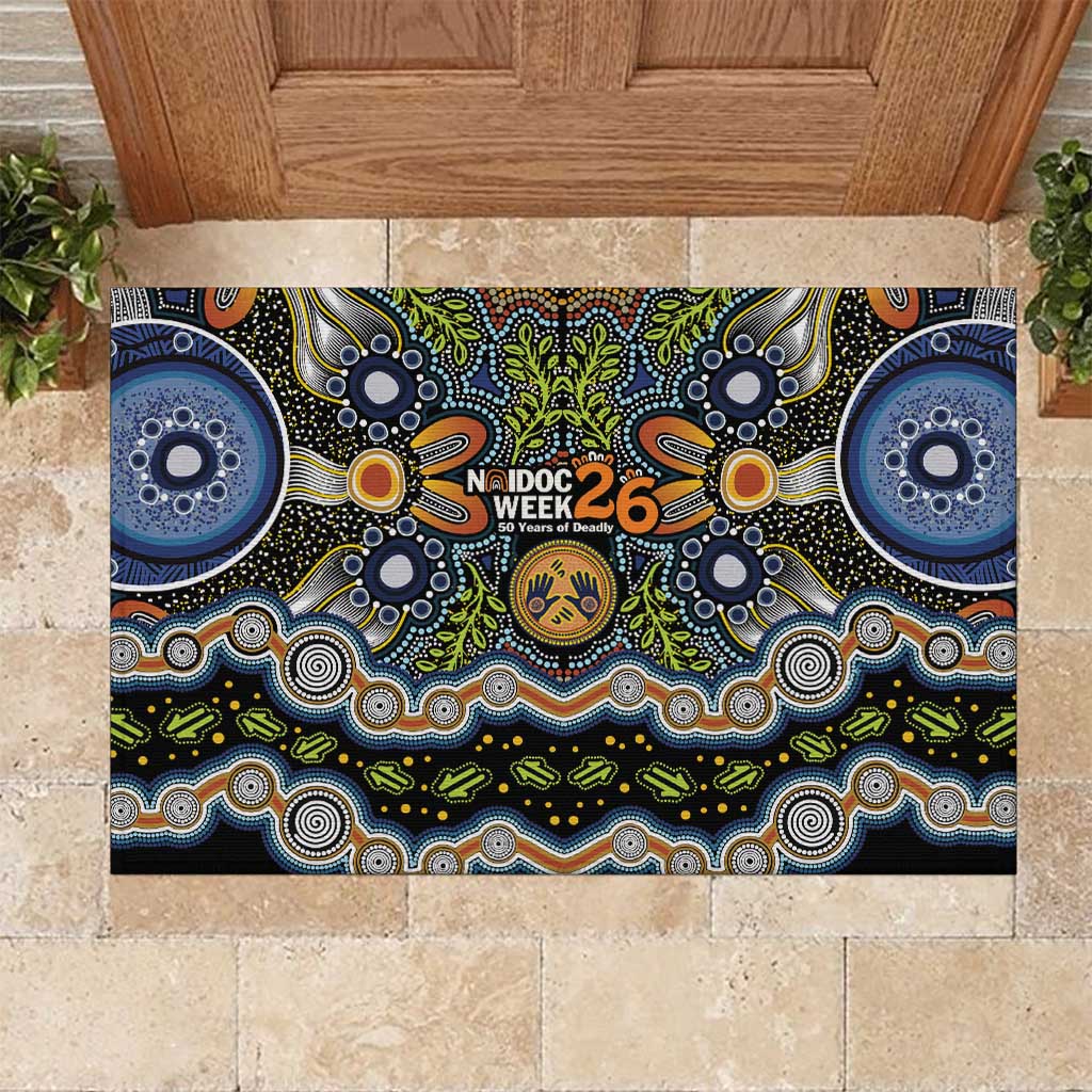 NAIDOC Deadly 50 Years Rubber Doormat Aboriginal and Torres Strait Islander